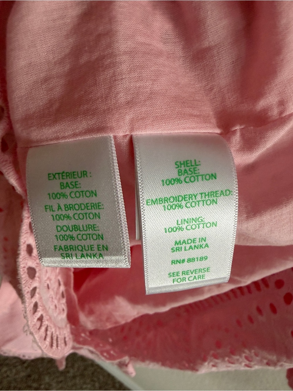 Lily Pulitzer Pink Eyelet Shirt Dress size 12 - Picture 8 of 11